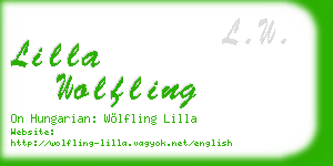 lilla wolfling business card